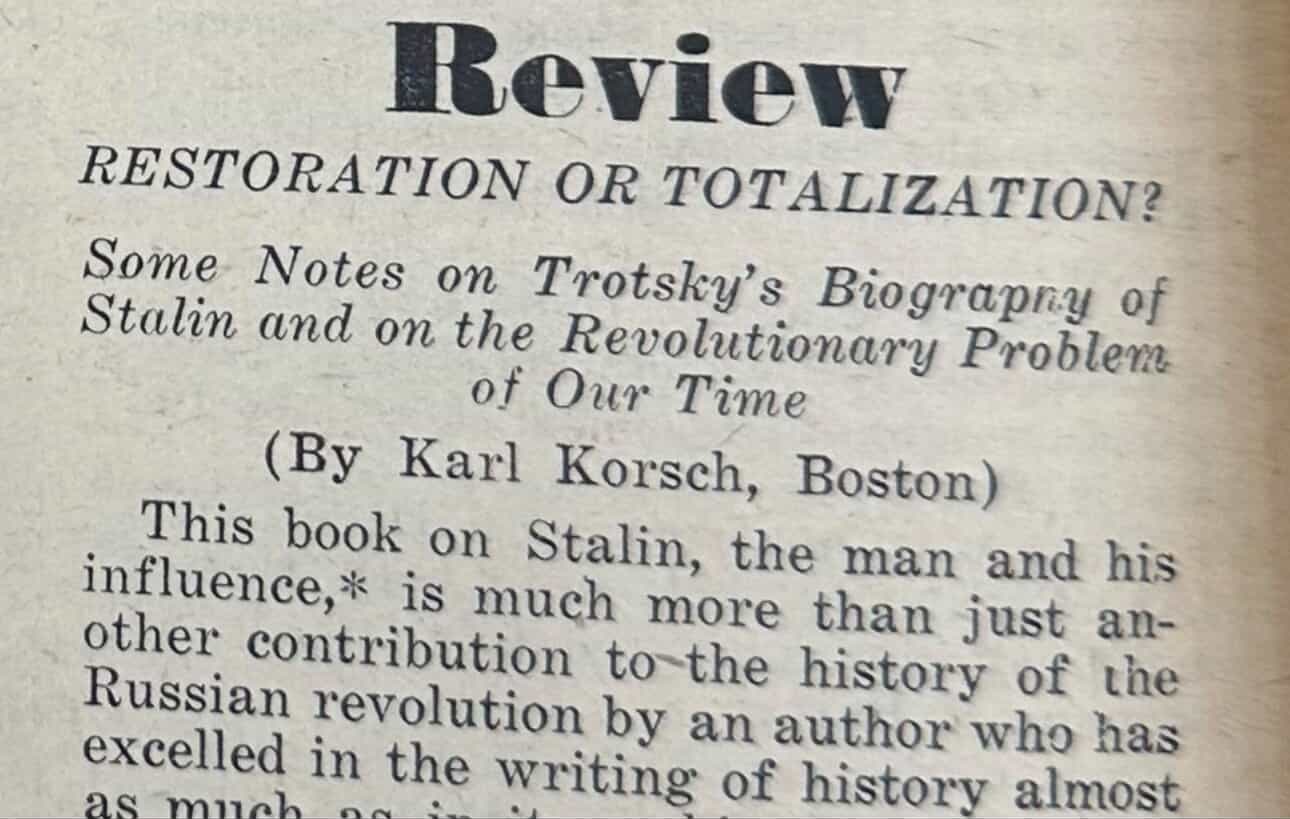 Restoration or Totalization | libcom.org