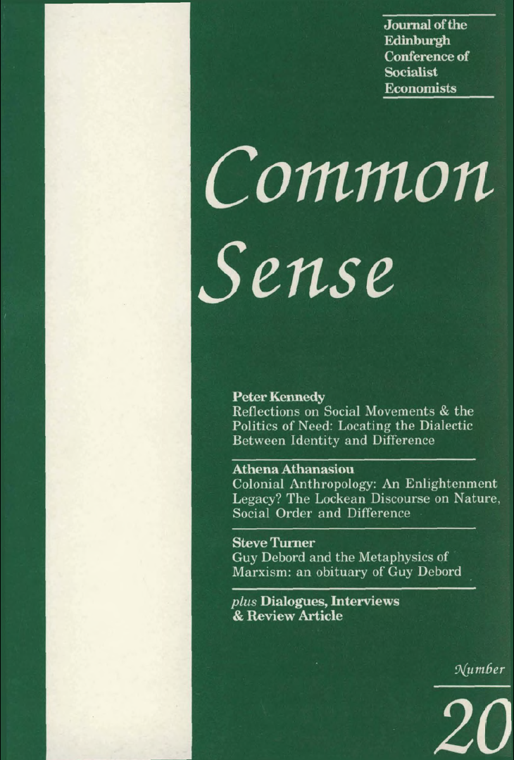 Common Sense #20 (December 1996) | libcom.org