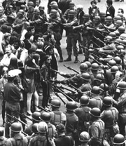 Students vs National Guard in Berkeley.
