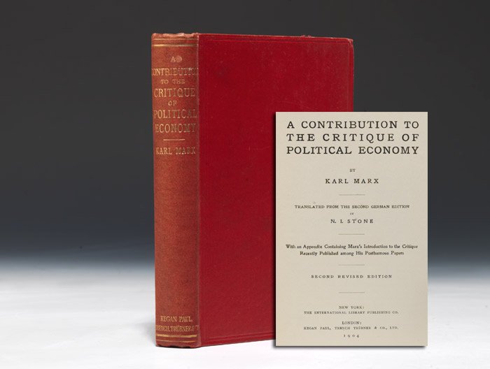 reviews of Marx's 1859 A contribution to the critique of political ...