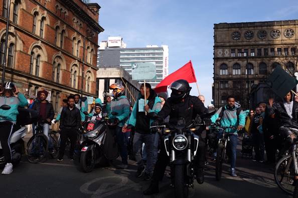 Deliveroo Couriers Strike Against Poverty Pay – Manchester, 26th Feb ...