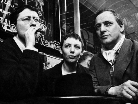 Guy Debord (left), Michele Bernstein and Asger Jorn