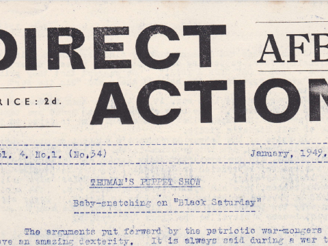 Direct Action v4 issue 1 Jan 1949 cover