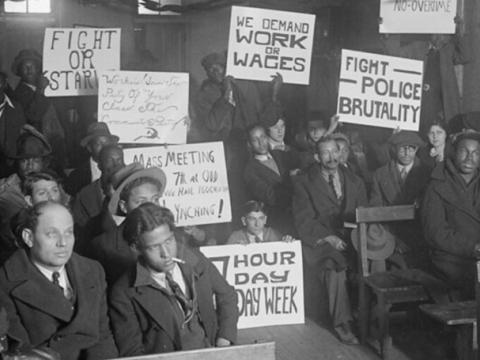 unemployed rally