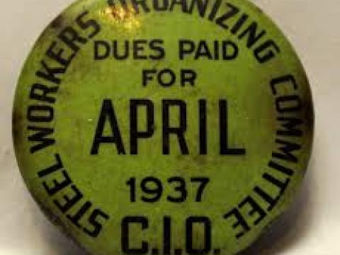 CIO dues pin