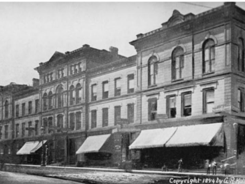 Uhlich’s Hall, center left, was a fixture of working class Chicago and home to meetings of Debs’ ARU, the American Labor Union, and many I.W.W. gatherings.