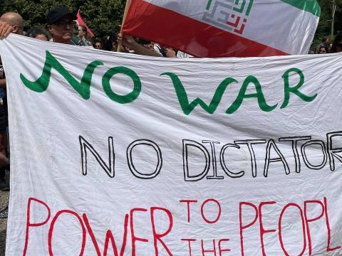 Anti-war and Anti-Regime protest for Iran