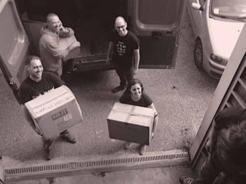 USI members load relief supplies. Photo courtesy USI.