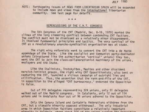 News from libertarian Spain (Vol. 04 No. 02 July 1980)