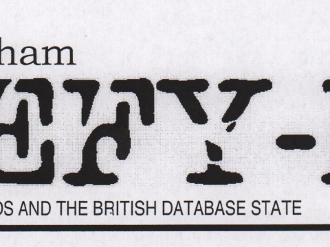 Nottingham Defy-ID masthead "resisting ID cards and the British Database State"