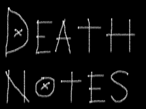 Death Notes in white text on black background.