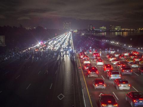 blocked freeway