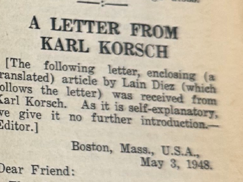 Opening section from the letter as printed in the paper