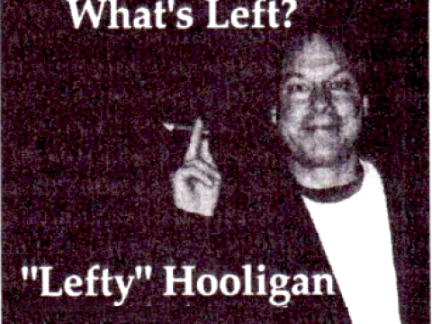 The icon from Lefty Hooligan's MRR column in 2003