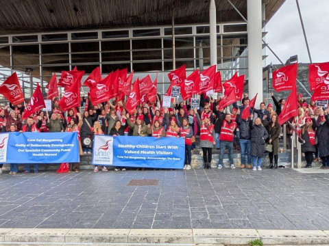 Health visitors rally outside the Senedd.png