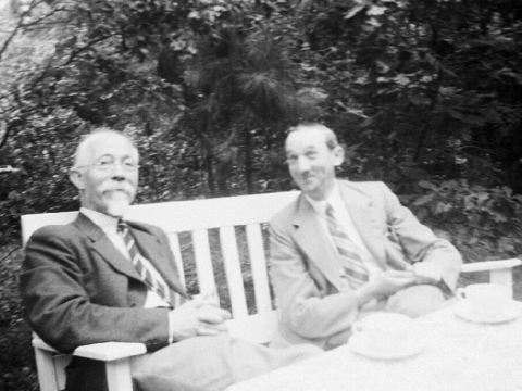 Anton Pannekoek (left) and unknown (right)