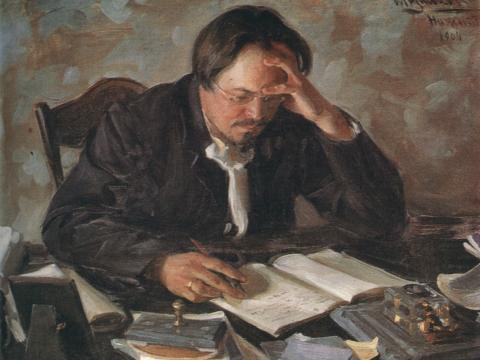 Painting of a writer