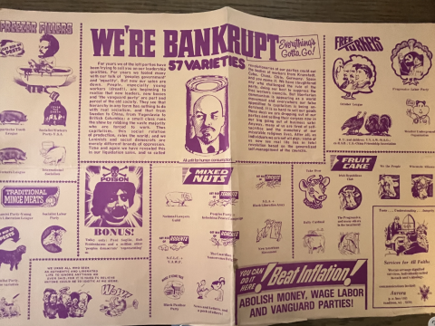 Aurora, “We’re Bankrupt: Everything’s Gotta Go!” poster, n.d.