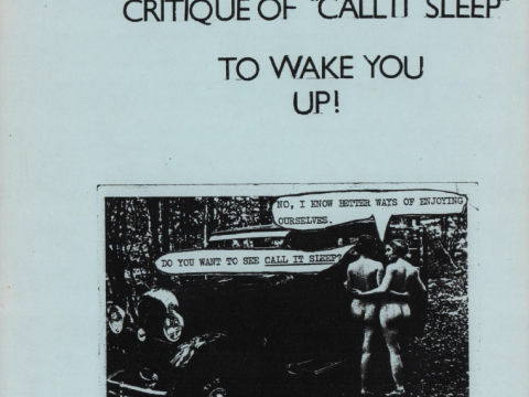 Critique of call it sleep cover 