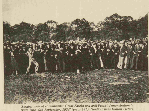 "surging mob of communists" 1934