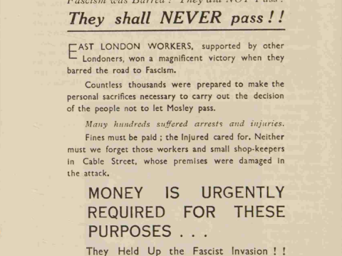 October 4th 1936 fund flyer