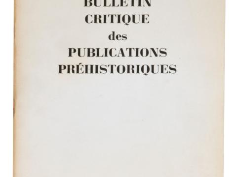 Bulletin critique des publications préhistoriques Volume VIII – Numéro 1 – 1966