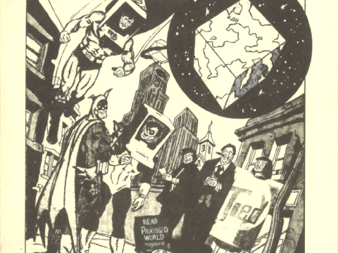 Bizarro Processed World cover showing comic book superheroes