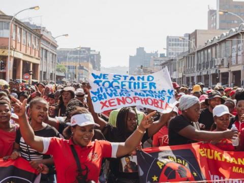 Abahlali baseMjondolo protest in Durban