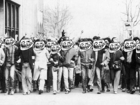 Juan and friends, celebrating.