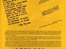 New Wave vs. Black Lung?! Flyer denouncing the two-day benefit gig for the striking United Mine Workers (March 20–21, 1978) at Mabuhay Gardens in San Francisco