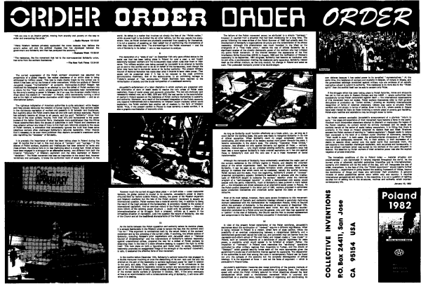 Wall poster headed Order Order Order Order