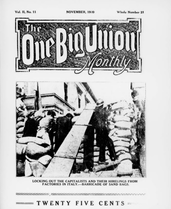 The One Big Union Monthly (November 1920)