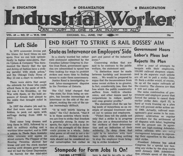 Industrial Worker (June 1967)