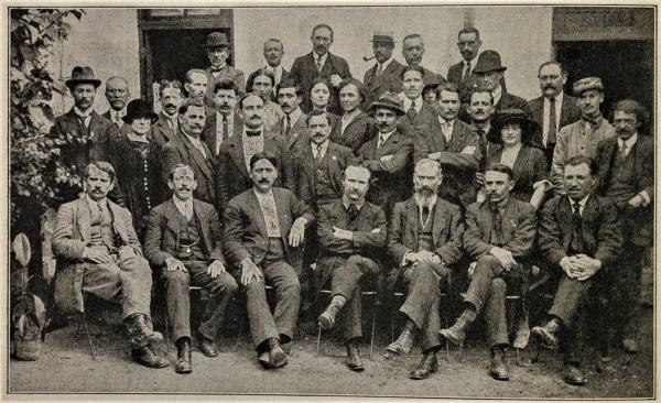A GROUP OF REVOLUTIONARY SYNDICALIST DELEGATES AT THE LYONS CONGRESS