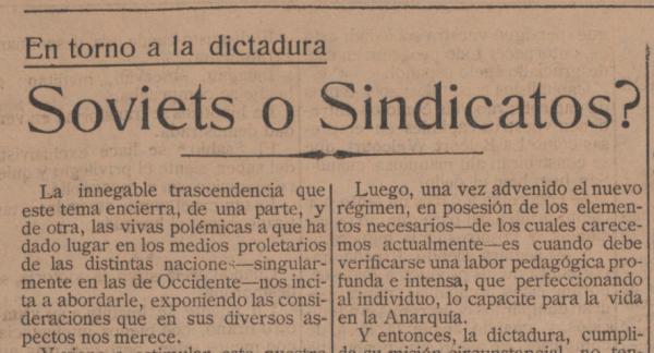 Soviets o Sindicatos