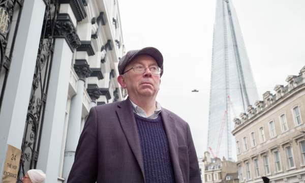 Ian Bone photographed in the City of London