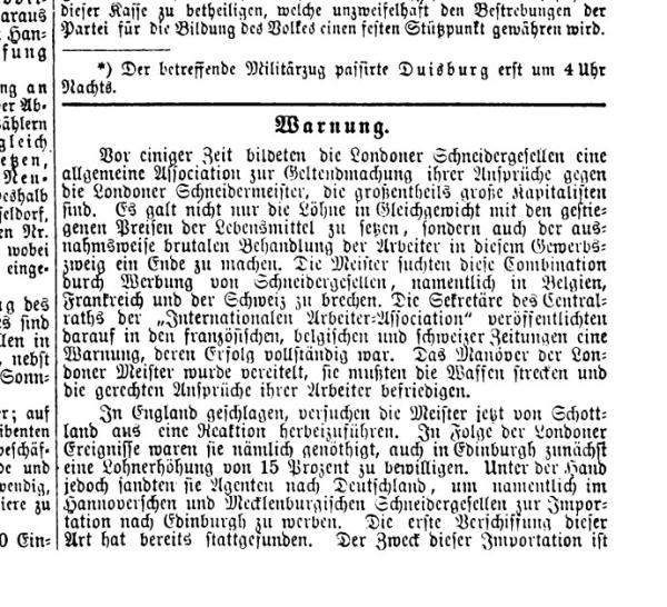 Warnung - Marx (Der Bote vom Niederrhein - Nr 57 - 13 Mai 1866).jpg