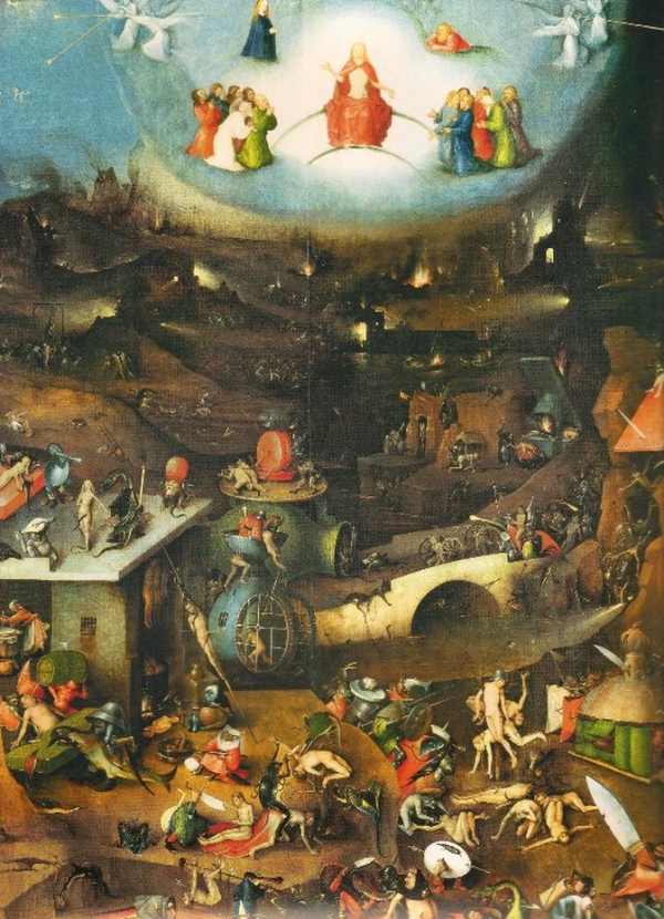 A painting by Hieronymus Bosch titled "The Last Judgment" from 1482