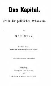 Cover page of the German langauge version of Capital