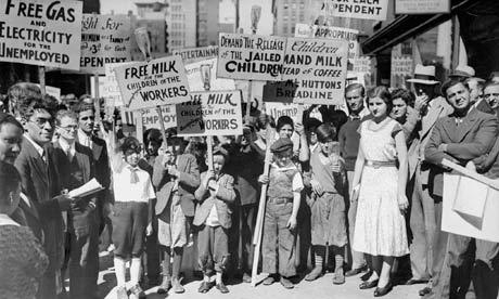 Unemployed protesters