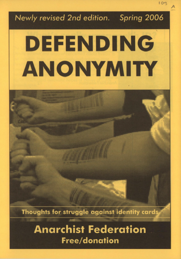 Defending Anonymity pamphlet cover