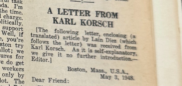 Opening section from the letter as printed in the paper