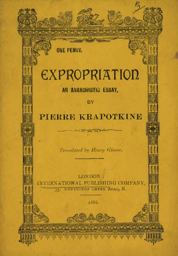 expropriation an anarchistic essay cover