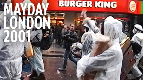 Wombles in front of Burger King