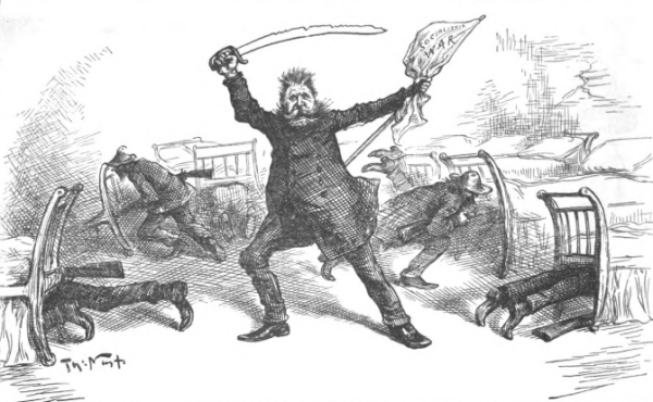 იოჰან მოსტის კარიკატურა Harper's Weekly-დან