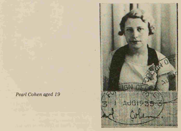 Pearl Cohen aged 19