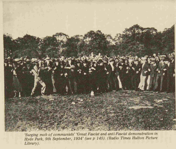 "surging mob of communists" 1934