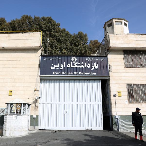 A picture of Evin Prison in Iran, a notorious prison for political prisoners