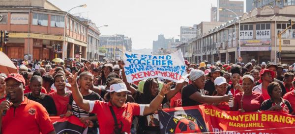 Abahlali baseMjondolo protest in Durban