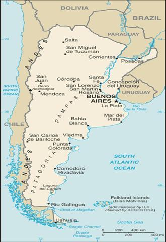 Map of Argentina Map of Argentina
